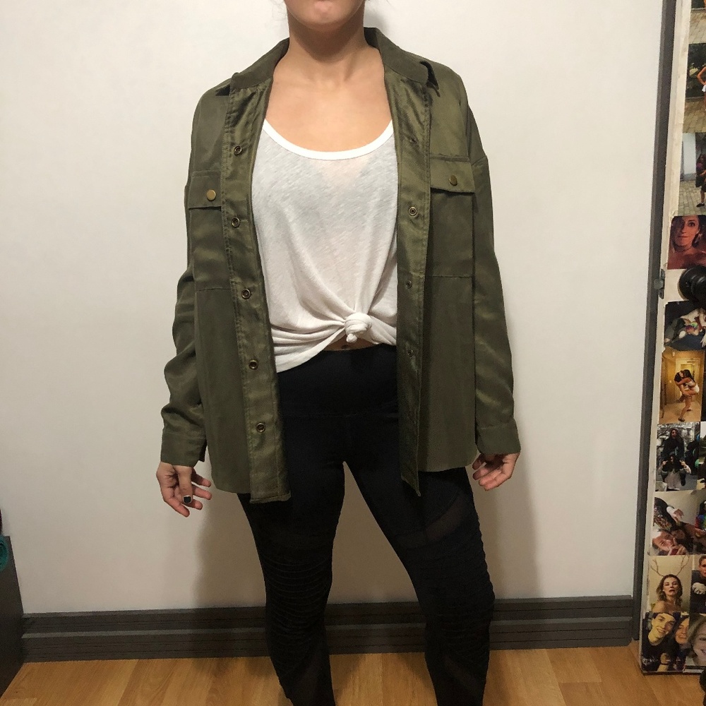 Army Green Button Down